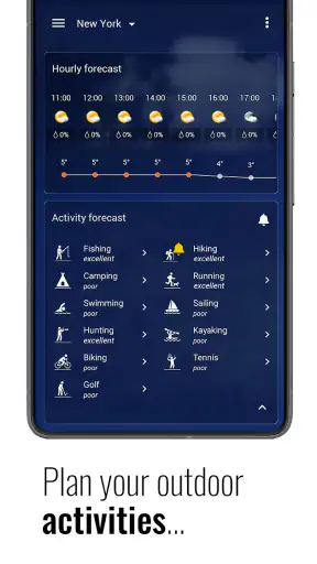 Transparent clock and weather screenshot