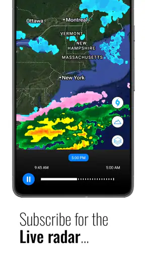 Transparent clock and weather screenshot