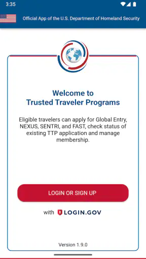 Trusted Traveler Programs screenshot