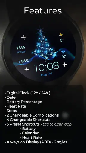 TVV Christmas 2 Watch Face screenshot