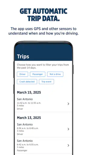 USAA DriveSafe screenshot