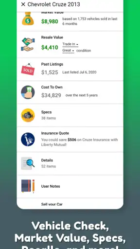 VIN Check Report for Used Cars screenshot