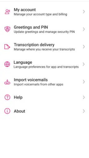 Visual Voicemail screenshot