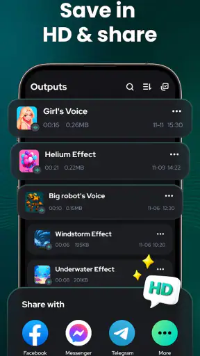 Voice Changer & Sound Effects screenshot