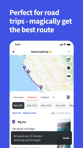 Wanderlog - Trip Planner App screenshot