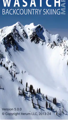 Wasatch Backcountry Skiing Map screenshot