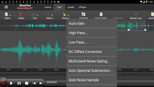 WavePad Audio Editor screenshot