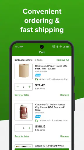 WebstaurantStore screenshot