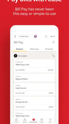 Wells Fargo Mobile® screenshot