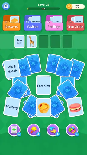 Word Card Sort: Solitaire screenshot