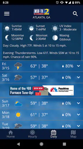 WSB-TV Channel 2 Weather screenshot