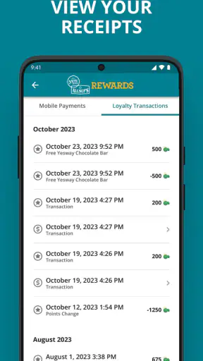 Yesway & Allsup’s Rewards screenshot