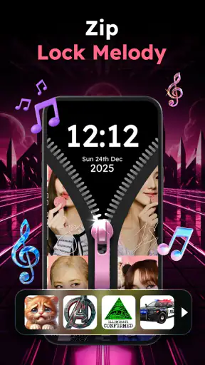 Zipper Lock Wallpapers Screen screenshot