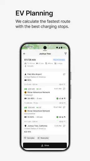 A Better Routeplanner (ABRP) screenshot