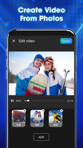 Agregar música a videos, fotos screenshot