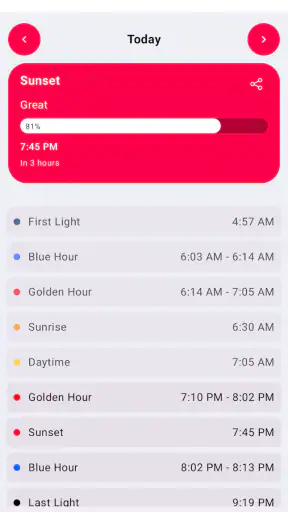 Alpenglow: Sunset Predictions screenshot