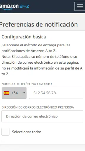 Amazon A to Z screenshot