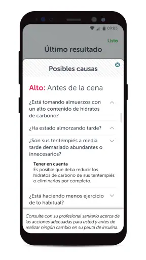 ​Aplicación OneTouch Reveal® screenshot