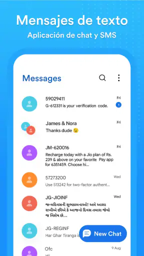 App de mensajería y SMS segura screenshot