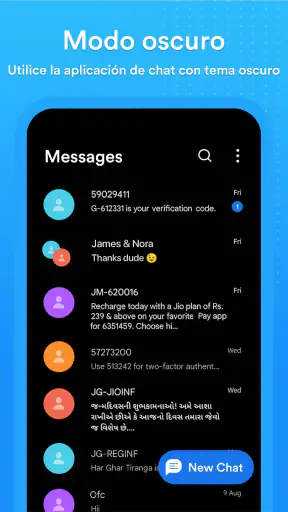 App de mensajería y SMS segura screenshot