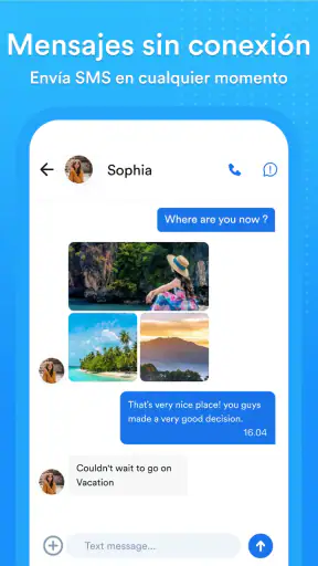 App de mensajería y SMS segura screenshot