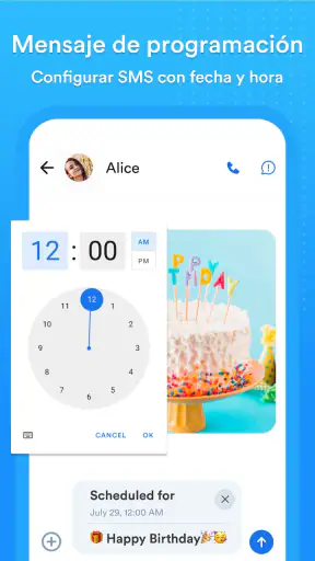 App de mensajería y SMS segura screenshot