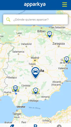 Apparkya Parquímetro y parking screenshot