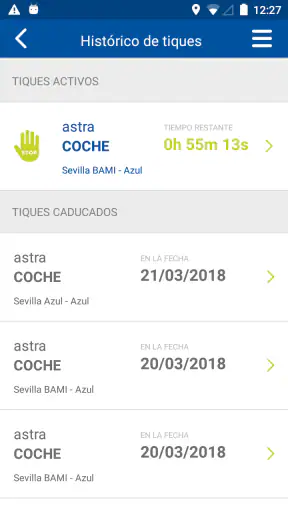 Apparkya Parquímetro y parking screenshot