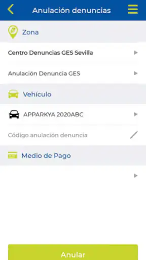 Apparkya Parquímetro y parking screenshot