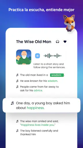Aprenda rápido y hable con screenshot