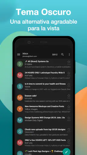 Aqua Mail: rápido y seguro screenshot