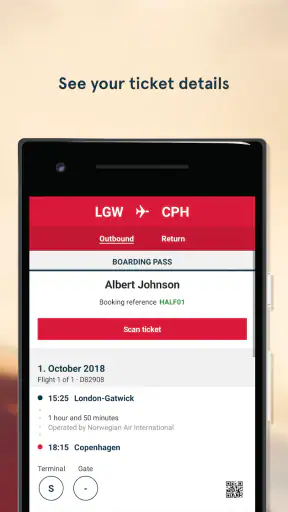 Asistente de viajes Norwegian screenshot