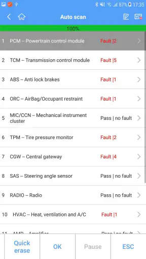 Autel MaxiAP200 screenshot