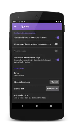 Auto rellamada screenshot