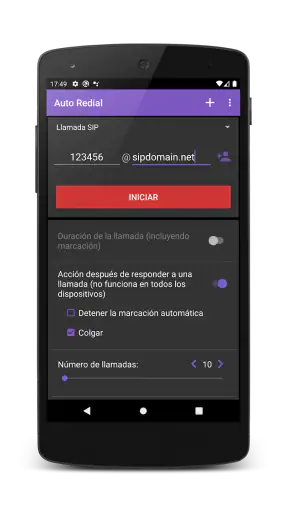 Auto rellamada screenshot