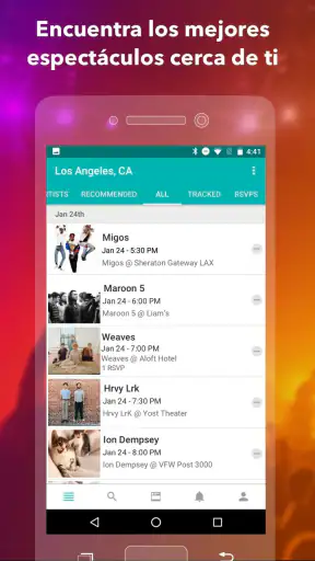Bandsintown Concerts screenshot