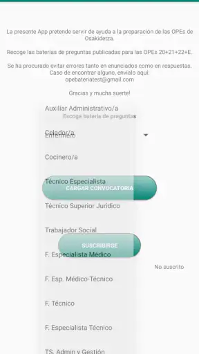 Batería Osakidetza screenshot
