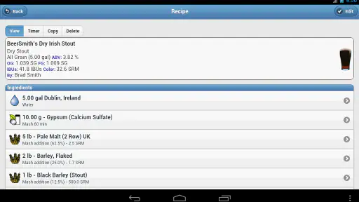 BeerSmith 3 Mobile Homebrewing screenshot