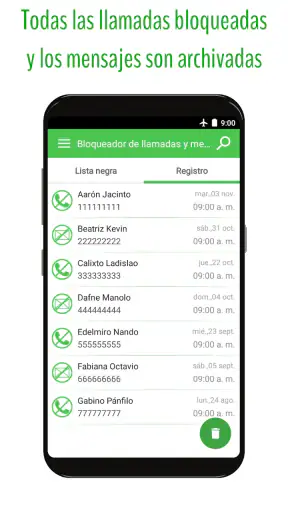 Bloqueador de llamadas y SMS screenshot