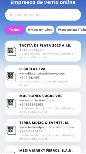 Bono Cultural Joven 2026 screenshot