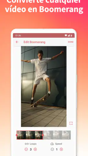 Boomerit Vídeo Boomerang Bucle screenshot