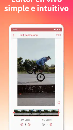 Boomerit Vídeo Boomerang Bucle screenshot