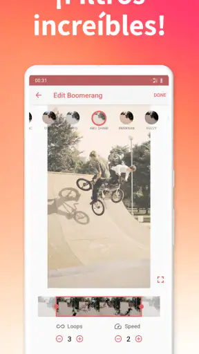 Boomerit Vídeo Boomerang Bucle screenshot