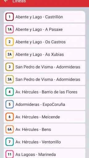 Bus Coruña screenshot