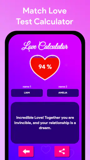 Calculadora de amor por nombre screenshot