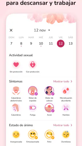 Calendario Menstrual screenshot