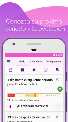 Calendario Menstrual Lilly screenshot