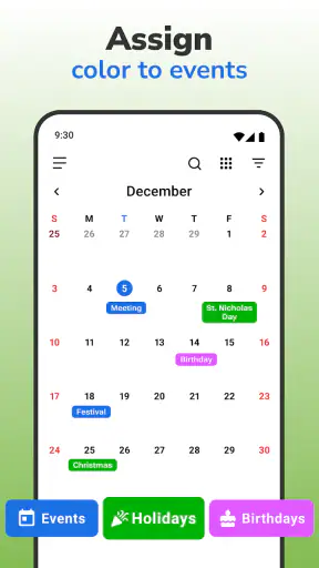 Calendario: tareas screenshot