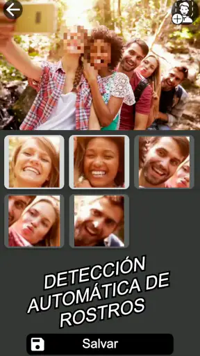Cara Borrosa: censurar la foto screenshot