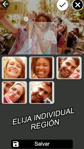 Cara Borrosa: censurar la foto screenshot